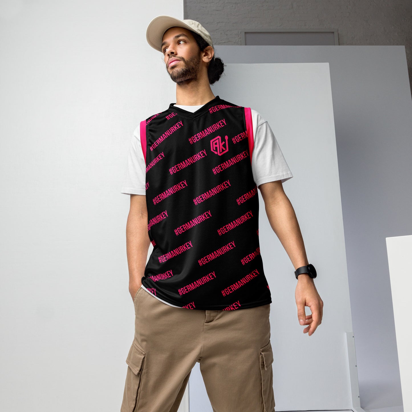Recycled unisex basketball jersey